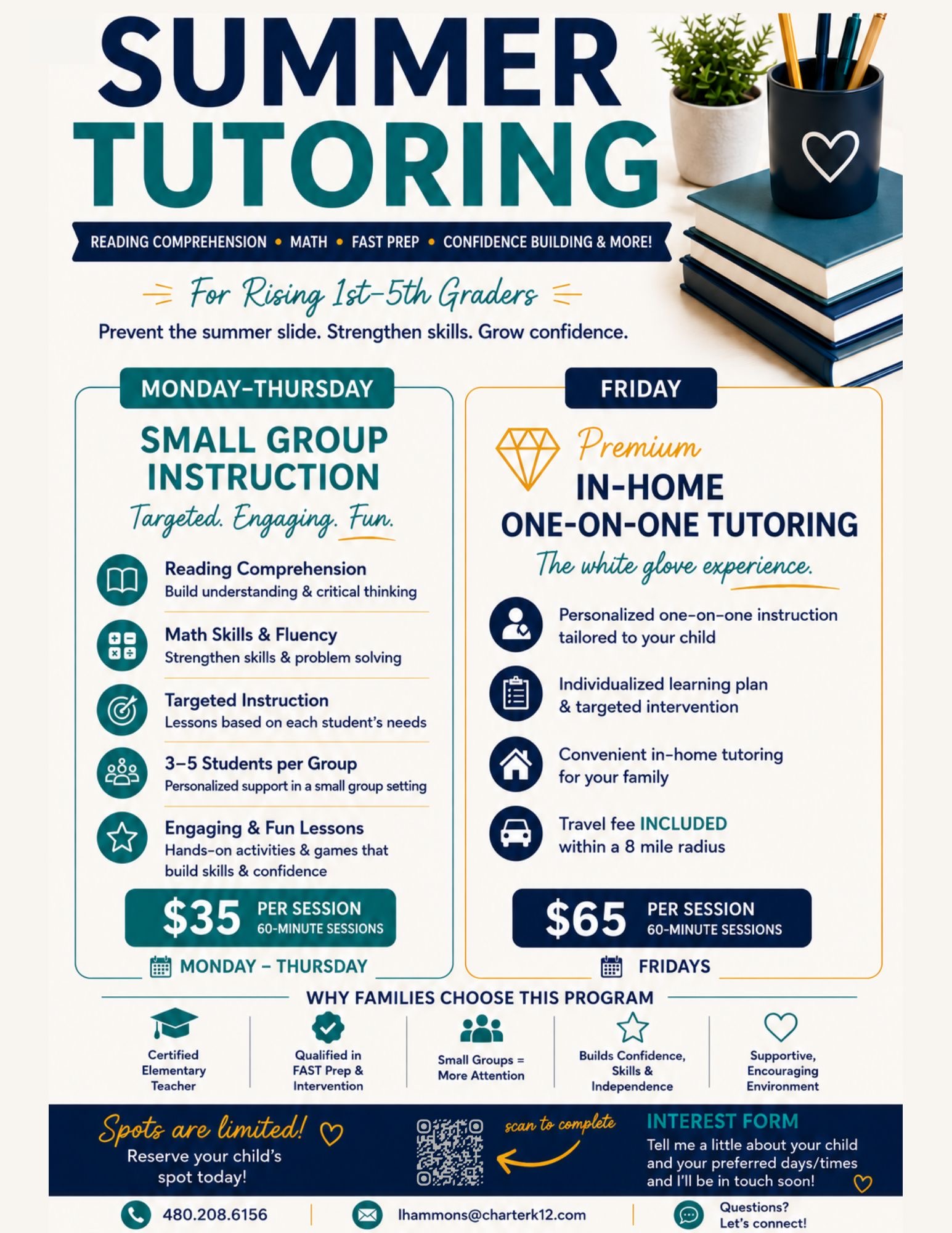 Mrs. Hammons Summer Tutoring Services